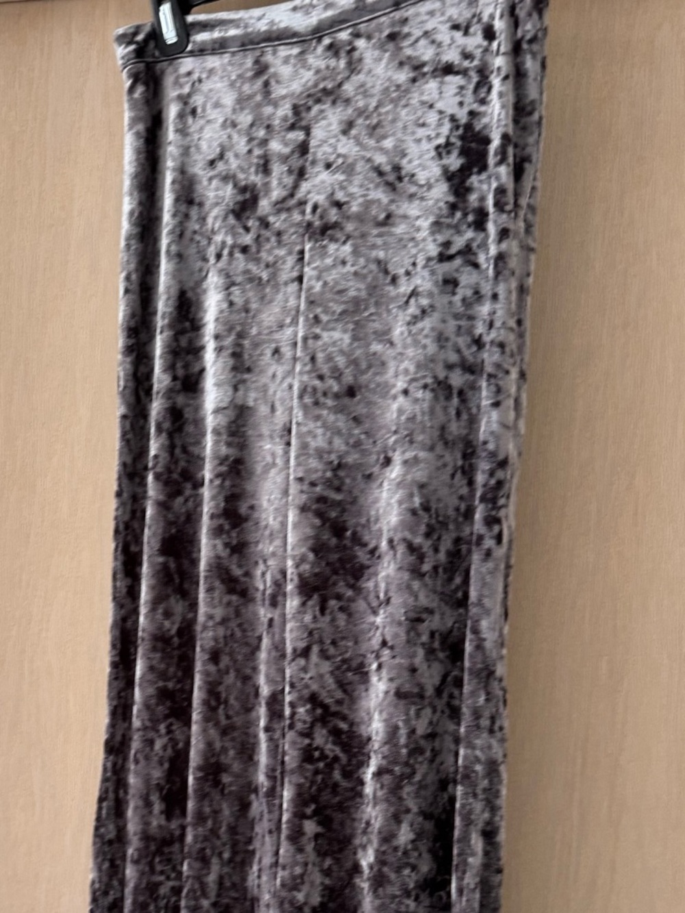 Zara Woman Crushed velvet velour palazzo pants with zipper Super cute Comfy SZ S - Picture 4 of 10